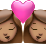 kus: vrouw, vrouw, getinte huidskleur