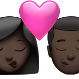 kus: vrouw, man, donkere huidskleur