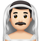 man met sluier: lichte huidskleur