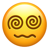 Emoji met spiraalogen