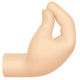 samengeknepen vingers: lichte huidskleur