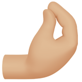 samengeknepen vingers: lichtgetinte huidskleur