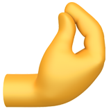 Gebaar van samengeknepen vingertoppen