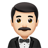 man in smoking: lichte huidskleur