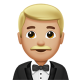 man in smoking: lichtgetinte huidskleur