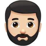 man: lichte huidskleur, baard