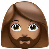 vrouw: getinte huidskleur, baard