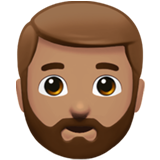 man: getinte huidskleur, baard