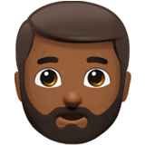 man: donkergetinte huidskleur, baard