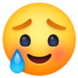 Lachend gezicht met traan - Facebook