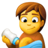 Persoon die een baby voedt - Facebook