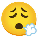 Gezicht dat uitademt - Noto Color Emoji