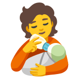 Persoon die een baby voedt - Noto Color Emoji