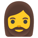 Vrouw: baard - Noto Color Emoji