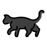 Zwarte kat - OpenMoji
