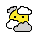 Gezicht in de wolken - OpenMoji