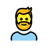 Man: baard - OpenMoji