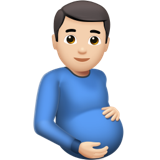 zwangere man: lichte huidskleur