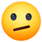 Gezicht met schuine mond - Facebook