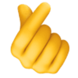 Hand met wijsvinger en duim gekruist - Facebook