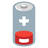 Batterij bijna leeg - Noto Color Emoji