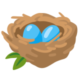 Nest met eieren - Noto Color Emoji