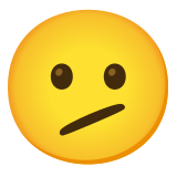 Gezicht met schuine mond - Noto Color Emoji