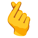 Hand met wijsvinger en duim gekruist - Noto Color Emoji