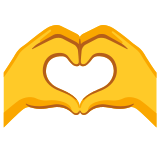 Handen in de vorm van een hart - Noto Color Emoji