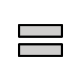 Vetgedrukt gelijkteken - OpenMoji