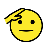 Saluerend gezicht - OpenMoji