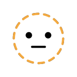 Gezicht in stippellijn - OpenMoji