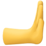 Hand die naar rechts duwt - Facebook