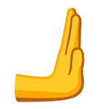 Hand die naar rechts duwt - Noto Color Emoji