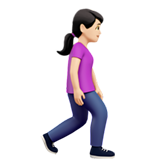 wandelende vrouw: lichte huidskleur, naar rechts gericht