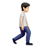 voetganger: lichte huidskleur, naar rechts gericht