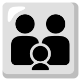 Gezin: volwassene, volwassene, kind - Noto Color Emoji