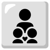 Gezin: volwassene, kind, kind - Noto Color Emoji