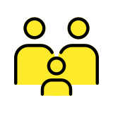 Gezin: volwassene, volwassene, kind - OpenMoji