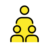 Gezin: volwassene, kind, kind - OpenMoji