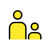 Gezin: volwassene, kind - OpenMoji