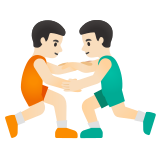 worstelende mannen: lichte huidskleur