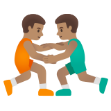 worstelende mannen: getinte huidskleur