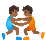 personen die worstelen: donkergetinte huidskleur