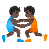 personen die worstelen: donkere huidskleur