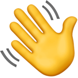 Zwaaiende hand emoji