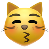 Kussende kat emoji