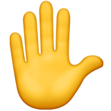 Opgeheven hand emoji