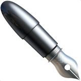 kroontjespen met zwarte punt