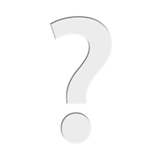 Wit vraagteken ornament
